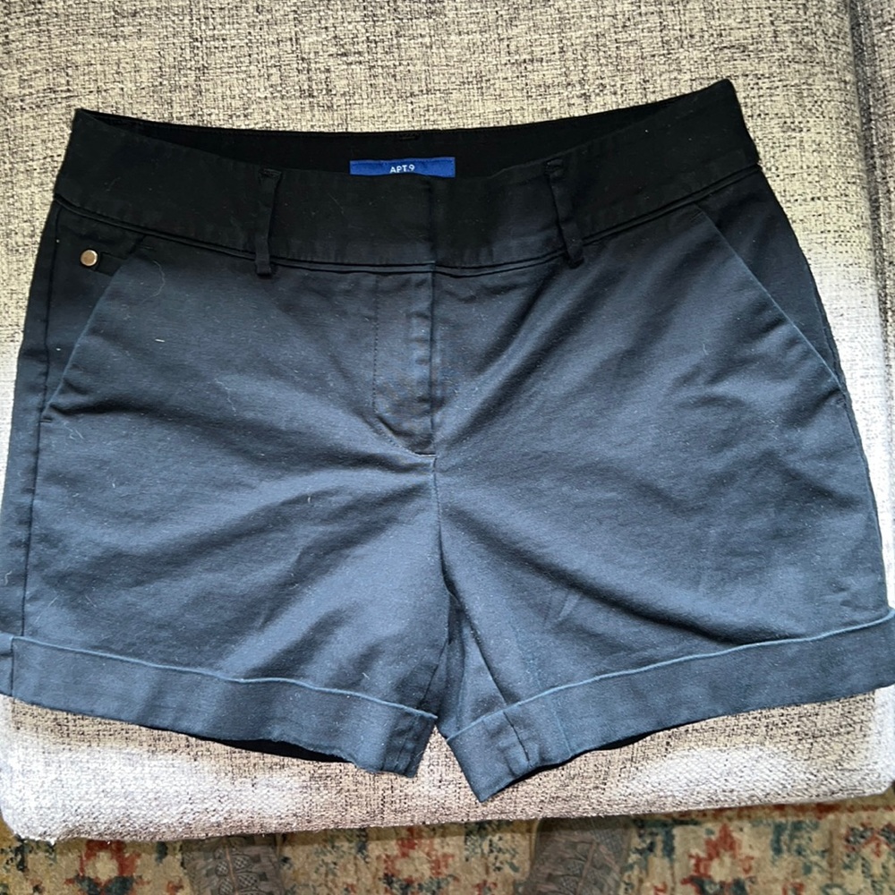 Apt.9 Black Cotton Spandex Shorts Size 8